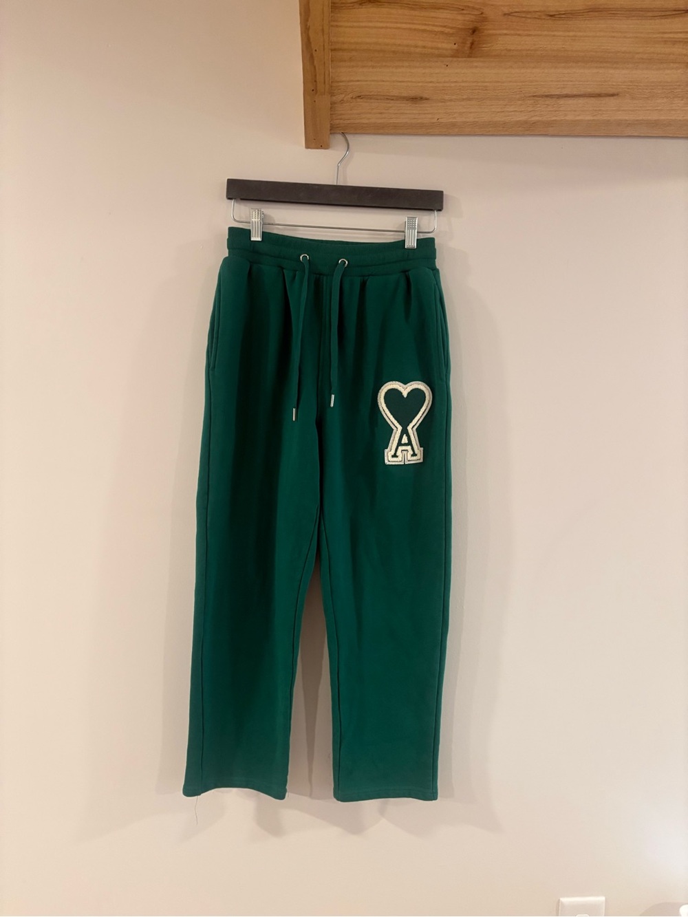 AMI Alexandre Mattiussi Green Ami de Coeur Sweatpants Size M